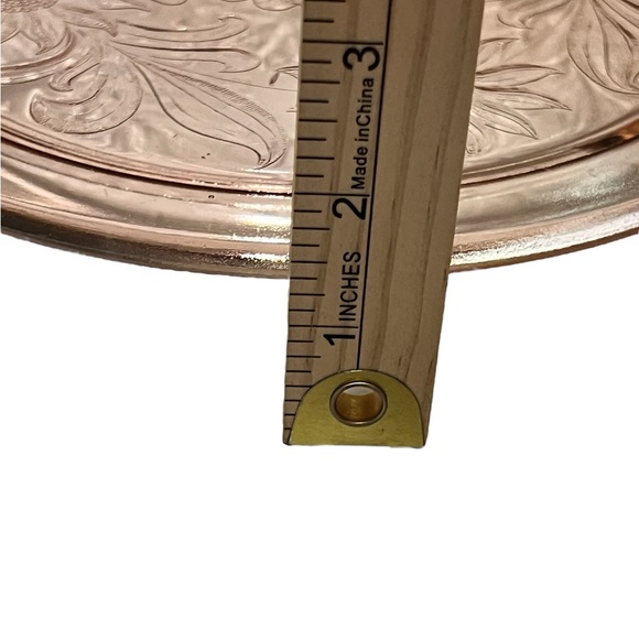 Vintage Jeanette Pink Depression Glass Sunflower Footed Cake Plate 10" Stand - Picture 4 of 8